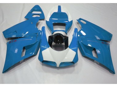 1993-2005 Gloss Light Blue & White Ducati Ducati 996 748 916 998 Motorcycle Fairing