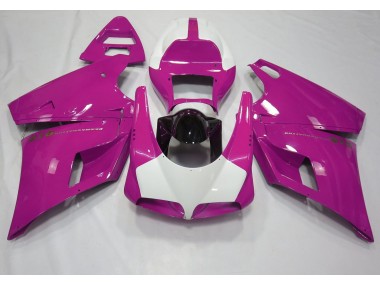1993-2005 Gloss Pink & White Ducati Ducati 996 748 916 998 Motorcycle Fairing