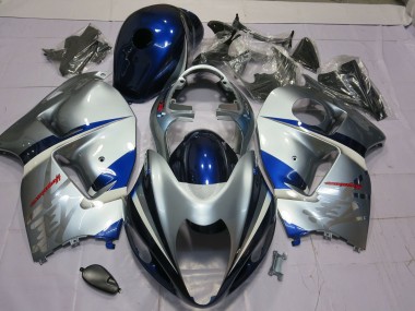 1997-2007 Blue and Silver Suzuki GSXR 1300 Hayabusa Motorcycle Fairing
