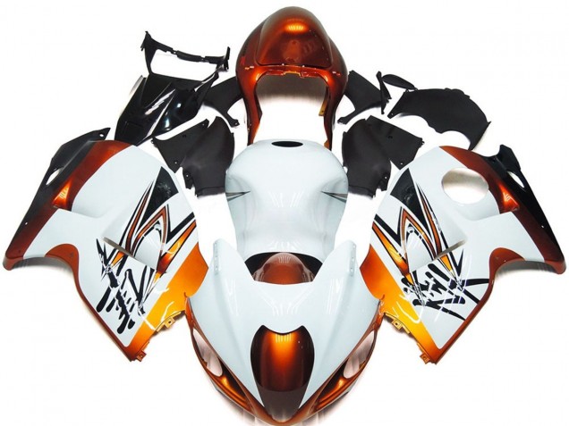1997-2007 Bronze and White Style Suzuki GSXR 1300 Hayabusa Motorcycle Fairing