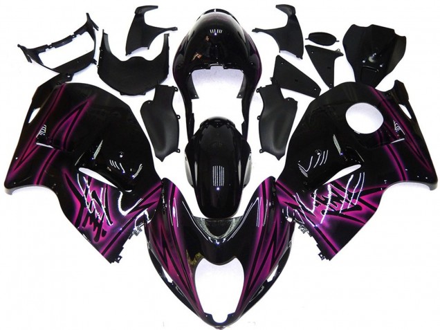 1997-2007 Custom Black Gloss with Pink Suzuki GSXR 1300 Hayabusa Motorcycle Fairing