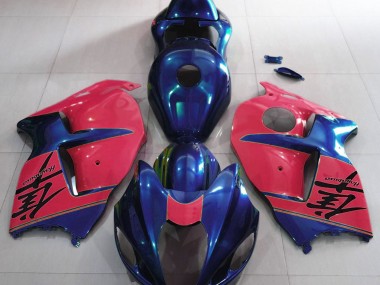 1997-2007 Gloss Blue and Red Suzuki GSXR 1300 Hayabusa Motorcycle Fairing