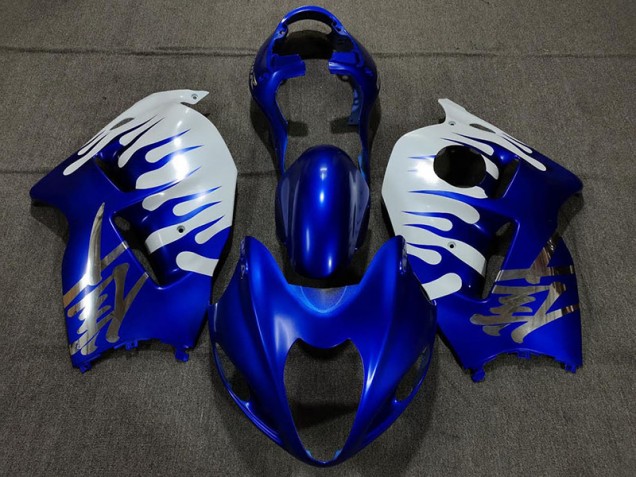 1997-2007 Gloss Blue and White Suzuki GSXR 1300 Hayabusa Motorcycle Fairing