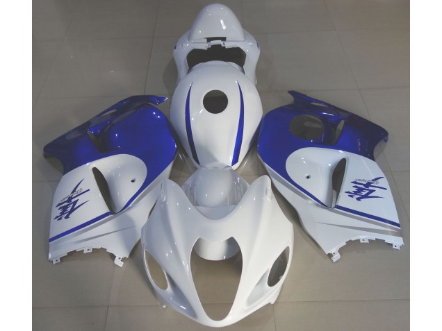 1997-2007 Gloss White & Deep Blue Suzuki GSXR 1300 Hayabusa Motorcycle Fairing