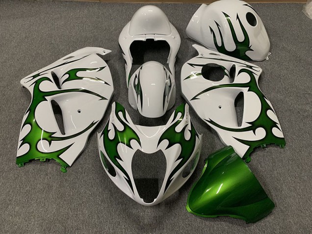 1997-2007 Green and White Suzuki GSXR 1300 Hayabusa Motorcycle Fairing 1997-2007 Green and White Suzuki GSXR 1300 Hayabusa Motorcycle Fairing
