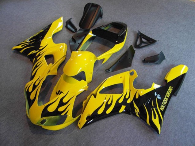 1998-1999 Yellow Flame Yamaha R1 Motorcycle Fairing 1998-1999 Yellow Flame Yamaha R1 Motorcycle Fairing
