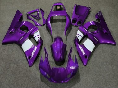 1998-2002 Deep Purple & White Yamaha R6 Motorcycle Fairing
