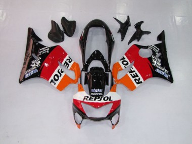 1999-2000 Repsol Red Orange and Black Honda CBR600 F4 Motorcycle Fairing