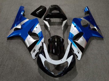 2000-2002 Gloss Blue and Silver OEM Suzuki GSXR 1000 Motorcycle Fairing