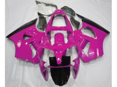 2000-2002 Gloss Pink & Black Kawasaki ZX6R Motorcycle Fairing