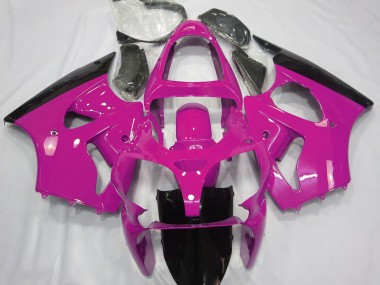 2000-2002 Gloss Pink & Black Kawasaki ZX6R Motorcycle Fairing
