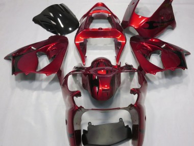 2000-2002 Metallic Red Kawasaki ZX6R Motorcycle Fairing