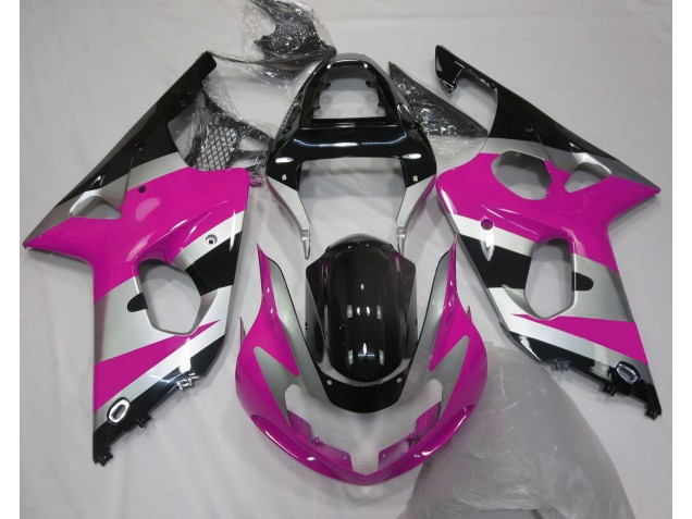 2000-2002 Pink Silver OEM Style Suzuki GSXR 1000 Motorcycle Fairing 2000-2002 Pink Silver OEM Style Suzuki GSXR 1000 Motorcycle Fairing