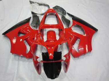 2000-2002 Red and Black Kawasaki ZX6R Motorcycle Fairing