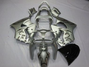 2000-2002 Silver Flame Kawasaki ZX6R Motorcycle Fairing