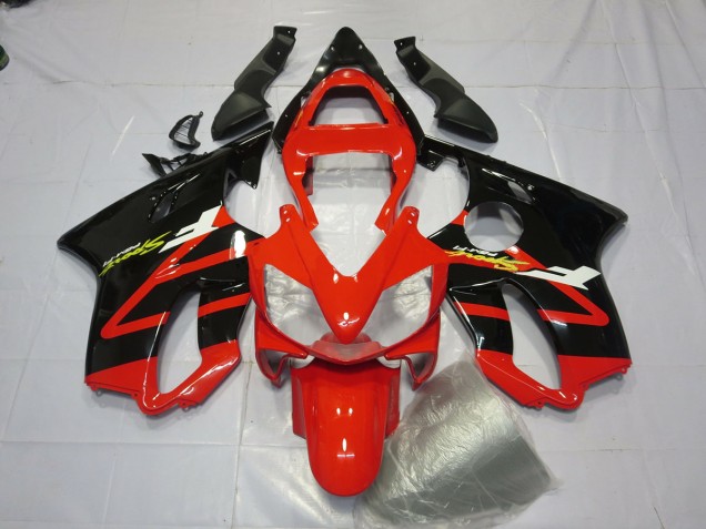 2001-2003 Gloss Black and Red Honda CBR600 F4i Motorcycle Fairing