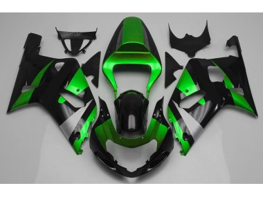 2001-2003 Gloss Green and Black Suzuki GSXR 600-750 Motorcycle Fairing