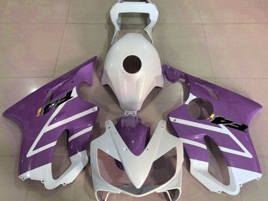 2001-2003 Gloss White and Purple Honda CBR600 F4i Motorcycle Fairing