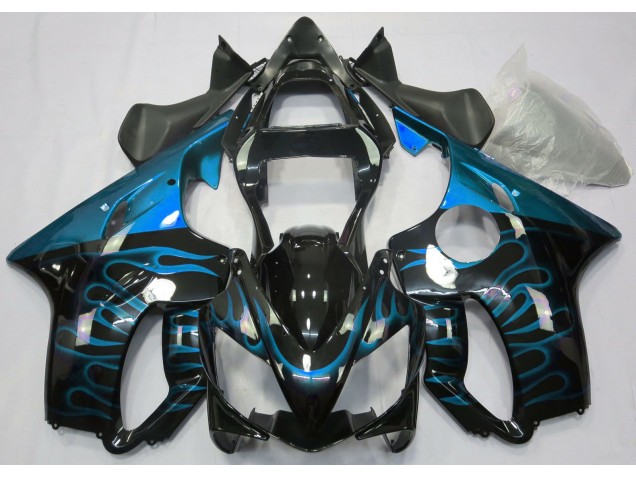 2001-2003 Light Blue Flame Honda CBR600 F4i Motorcycle Fairing