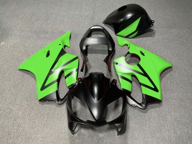 2001-2003 Matte Black and Green Honda CBR600 F4i Motorcycle Fairing