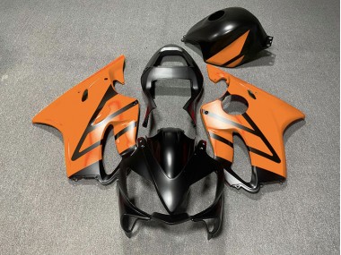 2001-2003 Matte Black and Orange Honda CBR600 F4i Motorcycle Fairing