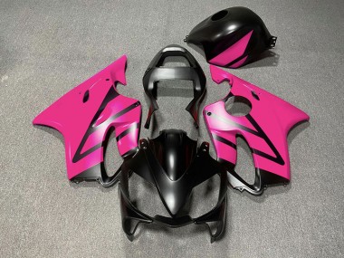 2001-2003 Matte Black and Pink Honda CBR600 F4i Motorcycle Fairing