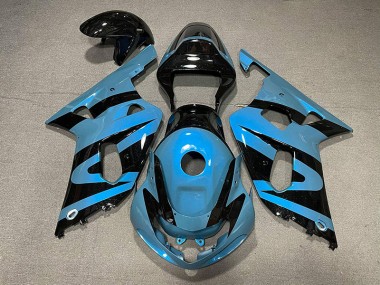 2001-2003 Pearl Light Blue and Black Suzuki GSXR 600-750 Motorcycle Fairing