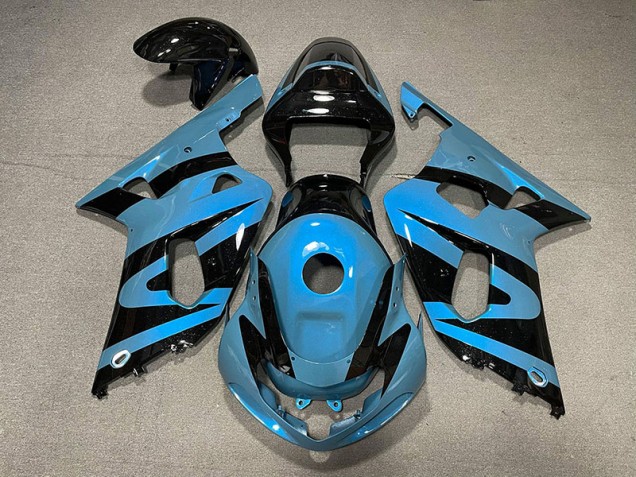 2001-2003 Pearl Light Blue and Black Suzuki GSXR 600-750 Motorcycle Fairing