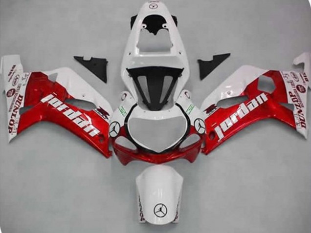 2001-2003 Red Jordan Suzuki GSXR 600-750 Motorcycle Fairing