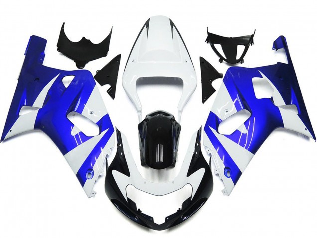 2001-2003 Vibrant Blue and White OEM Style Suzuki GSXR 600-750 Motorcycle Fairing