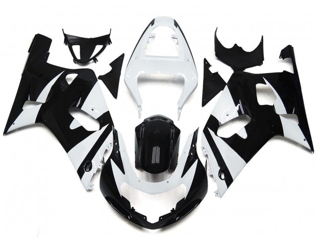 2001-2003 White and Black Style OEM Suzuki GSXR 600-750 Motorcycle Fairing 2001-2003 White and Black Style OEM Suzuki GSXR 600-750 Motorcycle Fairing