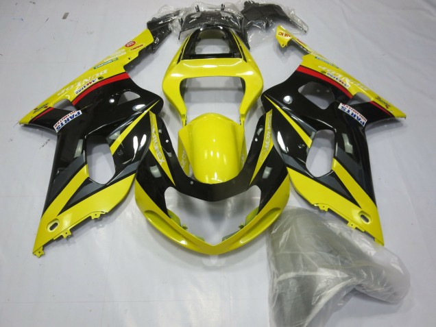 2001-2003 Yellow Black and Grey Suzuki GSXR 600-750 Motorcycle Fairing