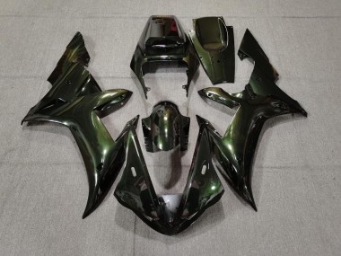 2002-2003 Forest Green & Gold Yamaha R1 Motorcycle Fairing
