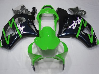 2002-2003 Gloss Black and Green Honda CBR954RR Motorcycle Fairing