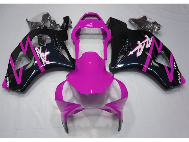 2002-2003 Gloss Black and Pink Honda CBR954RR Motorcycle Fairing