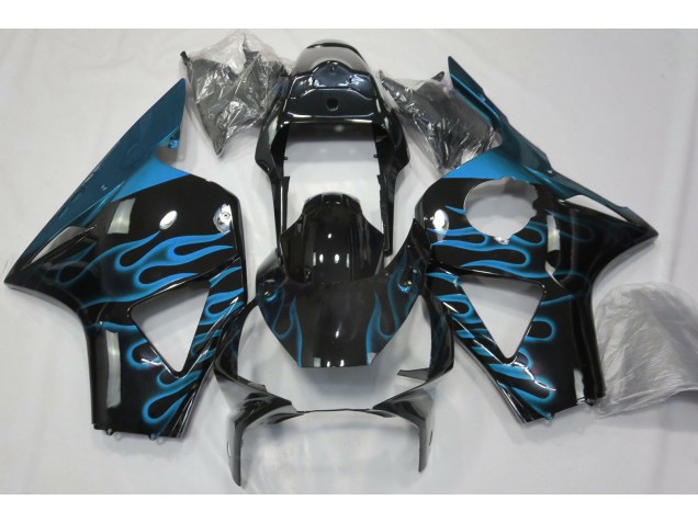 2002-2003 Light Blue Flame Honda CBR954RR Motorcycle Fairing
