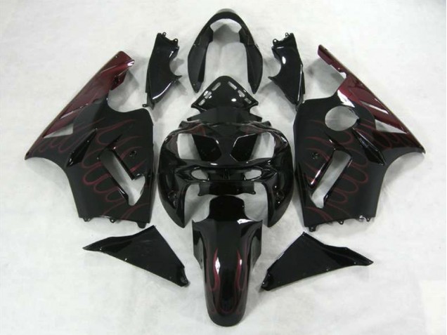 2002-2005 Burgundy Flame Kawasaki ZX12R Motorcycle Fairing 2002-2005 Burgundy Flame Kawasaki ZX12R Motorcycle Fairing