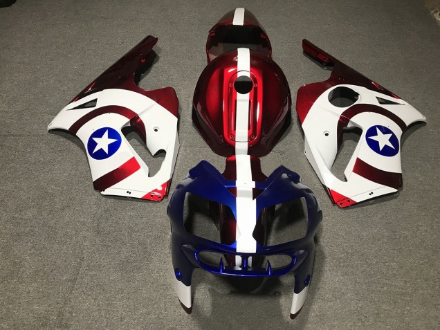 2002-2005 Captain America Kawasaki ZX12R Motorcycle Fairing 2002-2005 Captain America Kawasaki ZX12R Motorcycle Fairing