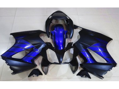 2002-2012 Matte Black & Blue Honda VFR800 Motorcycle Fairing