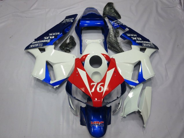 2003-2004 76 White and Red Honda CBR600RR Motorcycle Fairing