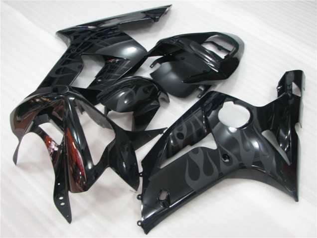 2003-2004 Black Flame Kawasaki ZX6R Motorcycle Fairing