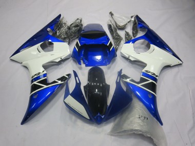 2003-2004 Blue White OEM Style Yamaha R6 Motorcycle Fairing