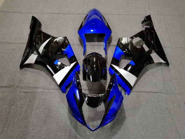 2003-2004 Gloss Blue Black and Silver Suzuki GSXR 1000 Motorcycle Fairing 2003-2004 Gloss Blue Black and Silver Suzuki GSXR 1000 Motorcycle Fairing