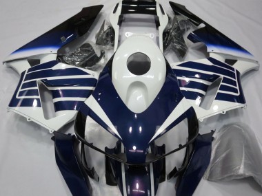 2003-2004 Gloss White & Blue Fade Honda CBR600RR Motorcycle Fairing