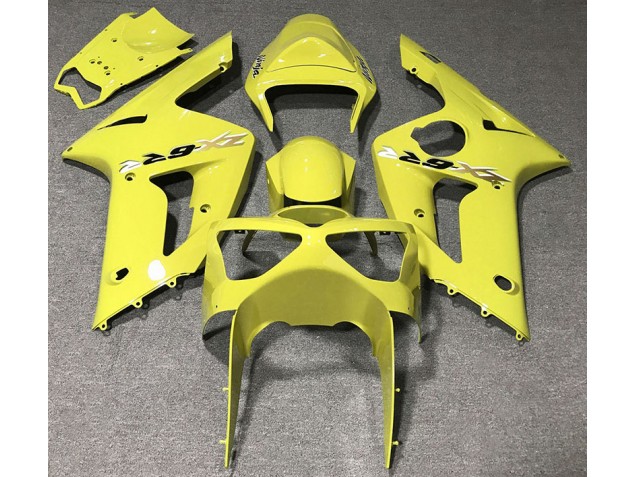 2003-2004 Gloss Yellow Kawasaki ZX6R Motorcycle Fairing