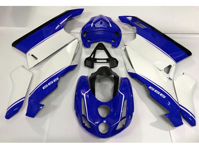 2003-2004 White Blue and Black Ducati Ducati 749 999 Motorcycle Fairing