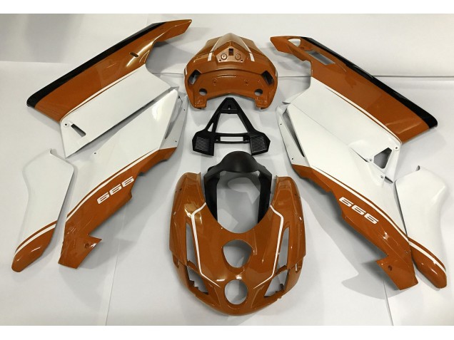 2003-2004 White Orange and Black Ducati Ducati 749 999 Motorcycle Fairing