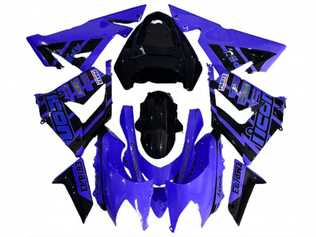 2004-2005 Blue and Black & Logos Kawasaki ZX10R Motorcycle Fairing 2004-2005 Blue and Black & Logos Kawasaki ZX10R Motorcycle Fairing