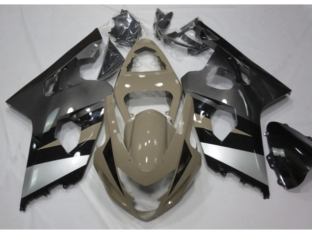 2004-2005 Desert Tan and Silver Suzuki GSXR 600-750 Motorcycle Fairing 2004-2005 Desert Tan and Silver Suzuki GSXR 600-750 Motorcycle Fairing