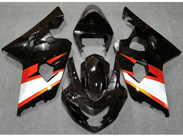 2004-2005 Gloss Black & Orange Suzuki GSXR 600-750 Motorcycle Fairing 2004-2005 Gloss Black & Orange Suzuki GSXR 600-750 Motorcycle Fairing